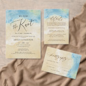 海サマービーチ結婚テーマ ラウンドシール (この独立クリエイターのコレクションをカスタマイズ。)