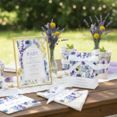Purple Yellow Watercolor Wildflower Books for Baby エンクロージャーカード