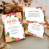 明るいミニマル夏の柑橘系の植物果実 缶バッジ