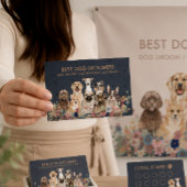 グリーンブラウン犬の散歩サービス ブティック ペット 名刺