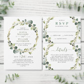 ユーカリモダンリースモノグラムボホ ラウンドシール (この独立クリエイターのコレクションをカスタマイズ。)