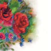 水彩フローラ魅惑バラ 招待状