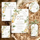 Floral Perfect Pair Pear Bridal Shower Advice ポスター