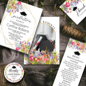 ワイルドフラワー春クラス卒業紙プレート ペーパープレート