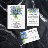 水の色忘れ-me-notsブライダルシャワー 招待状 (この独立クリエイターのコレクションをカスタマイズ。)