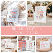 市場から届いたばかりの水彩花束 ブライダルシャワー ミディアムペーパーバッグ