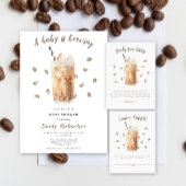 アイスコーヒーを醸造する赤ん感謝してい坊のシャワーラテ ラウンドシール