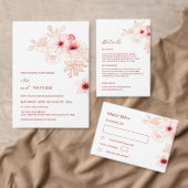 ローズゴールド ピンク 桜の花のウェディング 箔招待状 (この独立クリエイターのコレクションをカスタマイズ。)