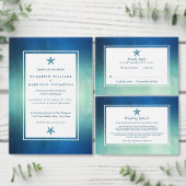 水彩海ヒトデビーチ結婚式のお気に入り スモールペーパーバッグ (この独立クリエイターのコレクションをカスタマイズ。)