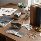 白い牛 羊 犬 猫 鳥 ウサギ 鴨 ヤシの木 名刺