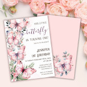 ピンクバタフライテーマ第1期お誕生日おめでとうクラシック ラウンドシール