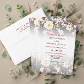 水彩ピンクイエローローズぼやけブラック結婚、s タイル (この独立クリエイターのコレクションをカスタマイズ。テスト)