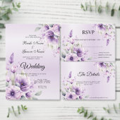 水彩パープルフローラストーンコースター ストーンコースター (この独立クリエイターのコレクションをカスタマイズ。)