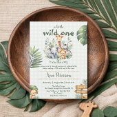 Watercolor Safari Baby Shower Plates ペーパープレート
