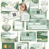パステル水彩 Sage Green Gold ネクタイ