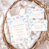 Watercolor Sea Life Elegant Baby Shower 招待状