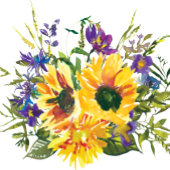 ひまわり第2誕生日招待状 招待状