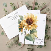 Watercolor Sunflower Rustic Floral Wedding ゲストブック (この独立クリエイターのコレクションをカスタマイズ。テスト)