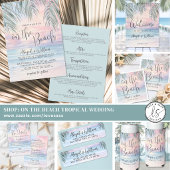 Watercolor Beach Wedding RSVP Reply Card