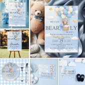 Bear Baby Shower Thank You Card | Boy Shower サンキューカード