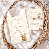 We Can Bearly Wait Teddy Bear Baby Shower スタンダードカクテルナプキン