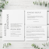 モダンはっきりした&ミニマ結婚リスト 招待状 (この独立クリエイターのコレクションをカスタマイズ。)