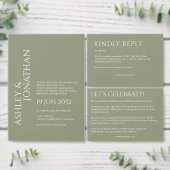 モダン結婚はっきりしたAll-in-One 招待状 (この独立クリエイターのコレクションをカスタマイズ。)