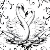 ブラックホーソーンフローラ境界デザイン ギフトタグ