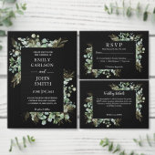 植物のユーカリ ゴールドリーフ モダンデザイン ポストカード (この独立クリエイターのコレクションをカスタマイズ。)