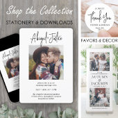 シンプルモダンScript and Photo結婚 S Thank You ハートシール