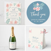 よくはしゃぐレトロピンク結婚式用シール ラウンドシール