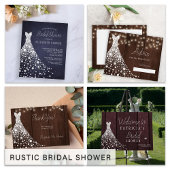 ズドレ結婚スシャルボード素朴ブライダルシャワー 招待状