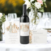 緑エレガント桃の花の結婚シーティングプラン ポスター