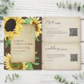 エレガント素朴Sunflower Navy Blue写真結婚ズ 招待状 (この独立クリエイターのコレクションをカスタマイズ。)