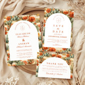 Western Cactus Garden Wedding 招待状