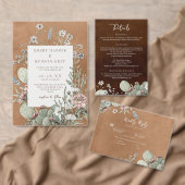 ウエスタンカウボーイヴィンテージサウスウェストフローラズ 招待状 (この独立クリエイターのコレクションをカスタマイズ。)