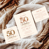 Western Cowgirl 50 & Fabulous Birthday 招待状