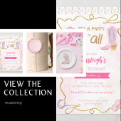 ウェスタンをテーマにした女性のカーボーイブーツ&ハット ラッピングペーパーシート