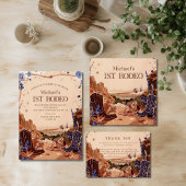 Western Cowgirl Cowboy First Birthday ペーパープレート