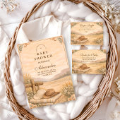Western Desert Saddle Baby Shower 招待状