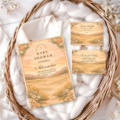 Western Desert Wildflower Baby Shower 招待状