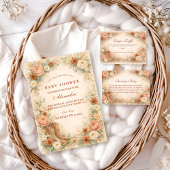 Western Floral Cowgirl Baby Shower 招待状