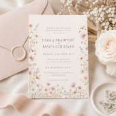 Elegant Boho wildflowers Script Wedding  メニュー