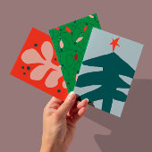 ハンドドロークリスマスイラストレーション セラミックオーナメント