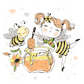 Cute Honey Bee Apiary Beekeeper Honey Products  名刺