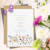 Rustic Watercolor Wildflower Wedding  ラウンドシール