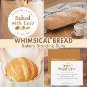 Whimsical White Bread Bakery Product Name ラウンドシール