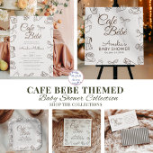 Cafe Bebe Brown Bow ベビーシャワー 招待状