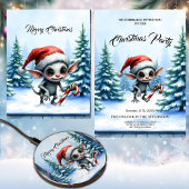 Whimsical Christmas Elf with Candy Cane. 薄葉紙