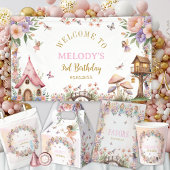 Whimsical Flower Fairy 3rd birthday Banner 横断幕